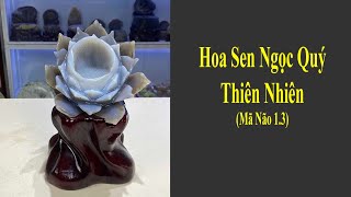 Hoa Sen Đá Ngọc Mã Não Tự Nhiên Phong Thuỷ Cao Cấp 1.3kg Kiểm Định