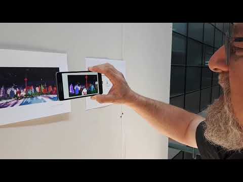 Charlie Fink. Olga’s AR art . @VRTO 2018