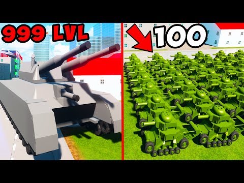 1 ГИГАНТ РАТТЕ VS 100 маленьких МС-1 В BRICK RIGS! ВЫЖИВАНИЕ ПРОТИВ ЛЕВИАФАНА RATTE В БРИК РИГС!
