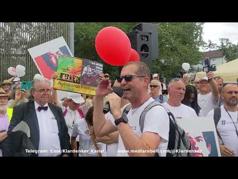 Ballweg Demo Stuttgart JVA Stammheim - Rede Wolfgang Greulich - Querdenken 09.07.22