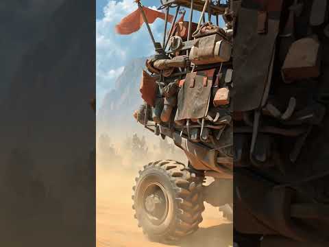 Chicoz orkos en un buggy de chatarra