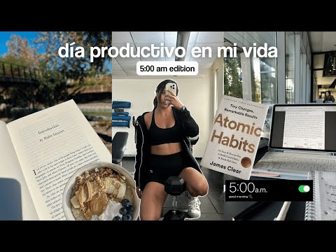 UN DÍA MUY PRODUCTIVO VLOG 5:00 AM 🎧 | gym, universidad, hábitos, viviendo sola