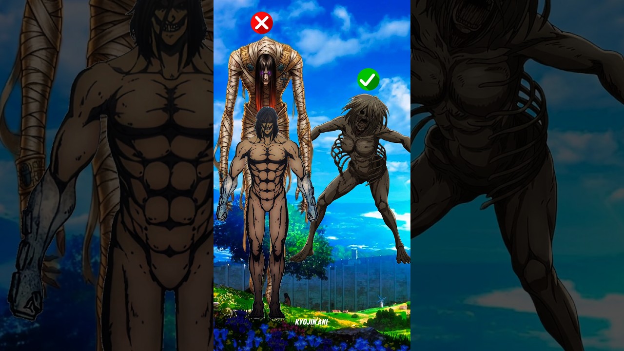 Chance of AOT Titans Defeating the mummy founding Titan and Attack Titan #anime #shorts