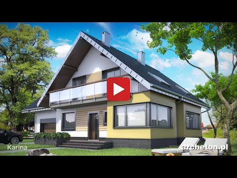 Projekt domu Karina - archeton.pl - z użytkowym poddaszem 234,5 m2