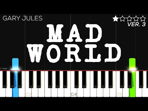 Mad World - Gary Jules (Tears For Fears) | EASY Piano Tutorial