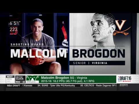 2016 NBA Draft   #36 Pick׃ Malcolm Brogdon   Milwaukee Bucks