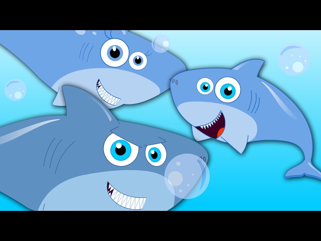 Five Little Sharks | Shark Song | Kindergarten Nursery Rhymes For Toddlers | Kids Tv Cartoon Songs