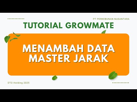 Menambahkan Data Master Jarak