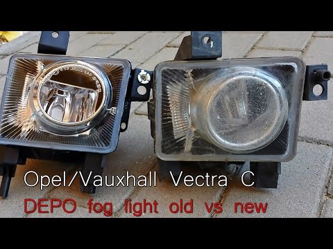 DEPO fog light Opel Vauxhall Vectra C new vs old