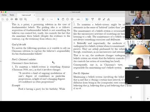 Holding on to Extreme Beliefs – Lecture by Anne Meylan VU Amsterdam 02-09-22