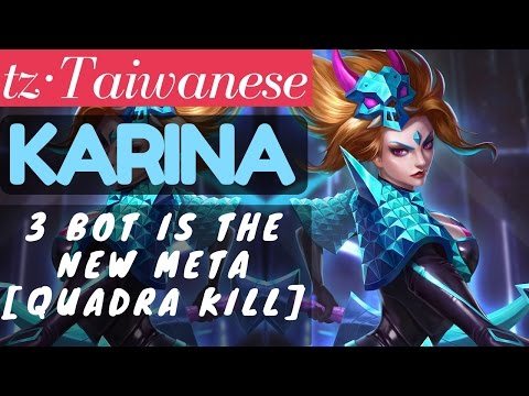 3 Bot Is The New Meta | [Rank 1 Karina] Karina Gameplay and Build by tz·Taiwanese Video