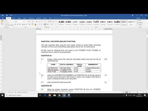 Office Data Processing L3 - Mail Merge and Data source - Unit 9.1-9.2 - P138-146 - Mr DS Mpanza