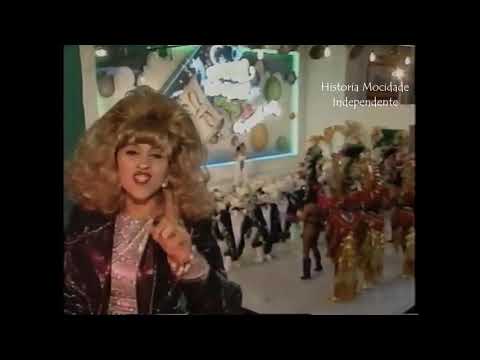 Momentos da Nossa História 1991- Regina Casé na Quadra da Mocidade Independente