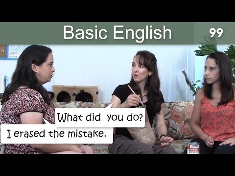 Lesson 99 Basic English with Jennifer Past Tense Verbs Collocations