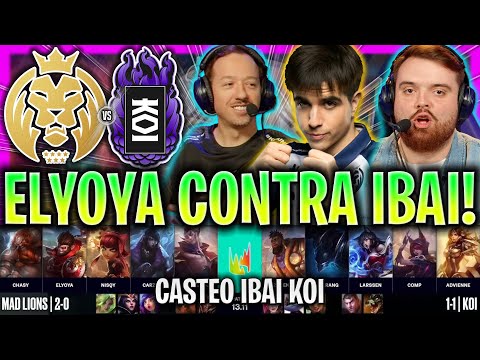 IBAI CASTEA LA MEJOR PARTIDA DE KOI CONTRA ELYOYA! | MAD vs KOI LEC VERANO 2023 ESPAÑOL LVP