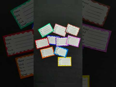 How to make "BOOK LABEL"📒✏️😍in easy way#diy#papercraft#viral#video