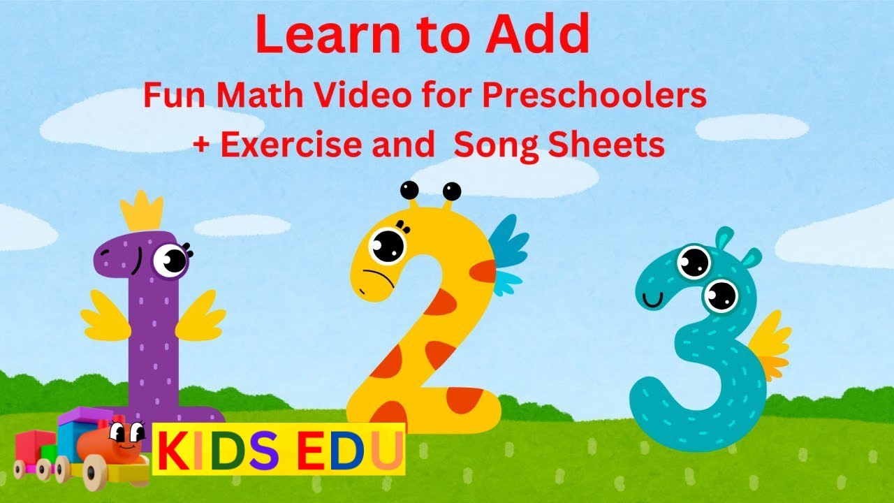 Basic Math Addition for Kids | Exercise + Solution Work Sheet for Download | KIDS EDU