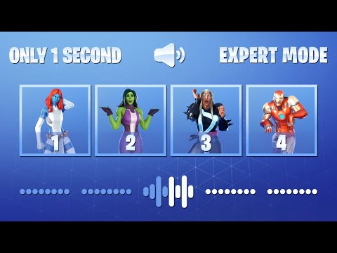 ADIVINA EL BAILE DE FORTNITE ESCUCHANDO SOLO 1 SEGUNDO - EXPERT MODE | tusadivi