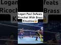 Logan Paul Defeats Ricochet With Brass Knuckles😱 #wwe #wwesummerslam2023 #funny #cute #youtube