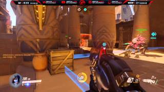 OVERWATCH Gameplay with WIDOWMAKER (I Was Running Accross and Boom)  Let's Play Overwatch Beta