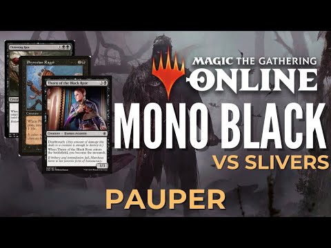 MTG PAUPER MONO BLACK CONTROL DECK - VS SLIVERS