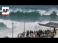 Huge waves cause damage at Sydney's iconic Bondi Beach