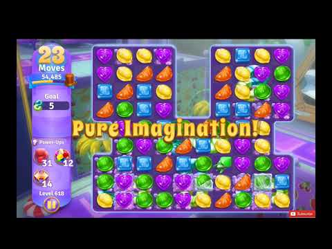Wonka's World of Candy Level 618 NO BOOSTERS - A S GAMING ✔