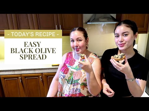 Making Easy Black Olive Spread with Claudia | Marjorie's Kitchen