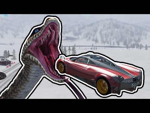 Crazy Jumps To The Giant SNAKE | BeamNG Drive