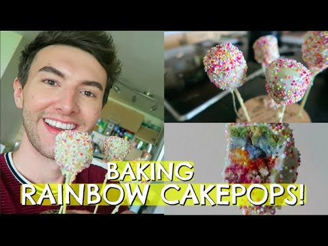 BAKING 'INSTAGRAM RAINBOW CAKEPOPS'!!