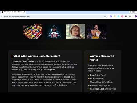 Wu Tang Name Generator