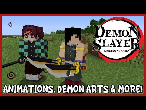 ANIMATIONS, BREATHING STYLES, DEMON ARTS, BOSSES, OUTFITS & MORE! Minecraft Demon Slayer Mod Review