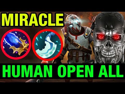BEST MECHANICS IN GAME I EVER SEEN ! - Miracle- THE HUMAN OPEN ALL BOT - Dota 2