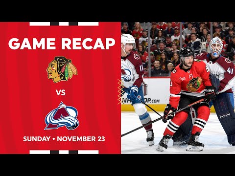 Blackhawks vs. Avalanche Game Highlights | 11.23.25