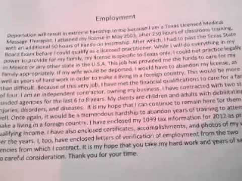 i 601 cover letter sample