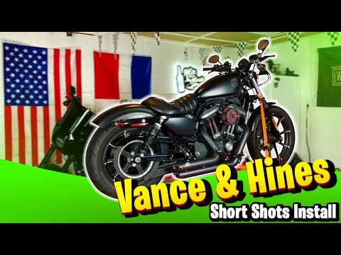 Vance and Hines short shots install for Harley iron 883