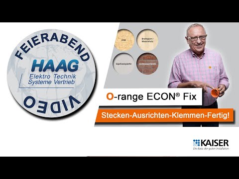 Produktvorstellung Geräte-Verbindungsdose O-range ECON® Fix von KAISER mit Oli