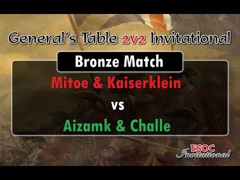 [AoE3] Mitoe & Kaiserklein vs Aizamk & Challe − BRONZE MATCH − General’s Table 2v2 Invitational