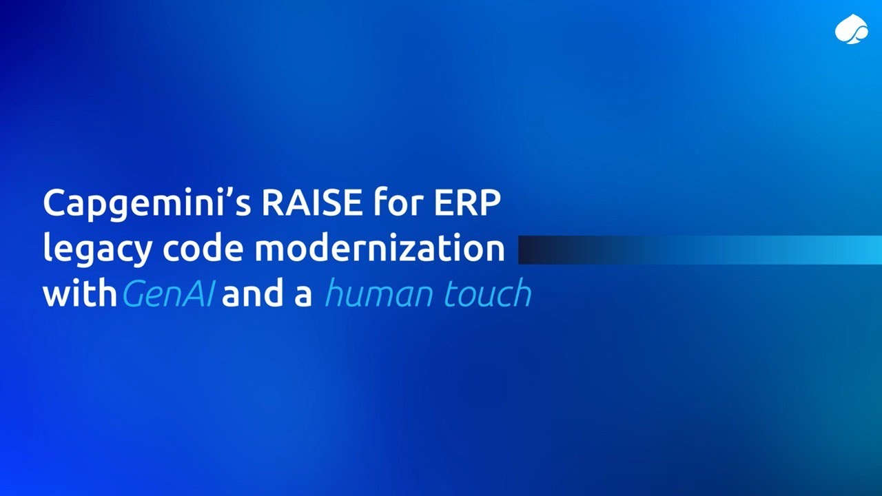 Capgemini’s RAISE for ERP legacy code modernization with GenAI and a human touch