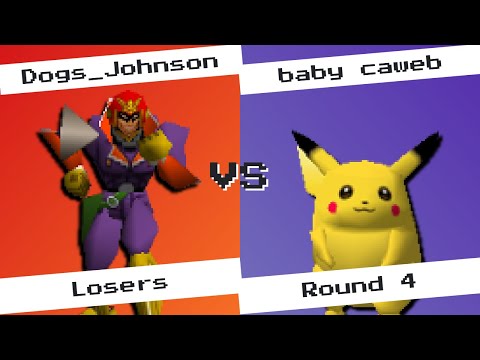 Dogs_Johnson(Falcon) vs baby caweb(Pika) - PTSD April Losers R4 - SSB64