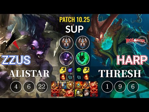 ASP Zzus Alistar vs KT Harp Thresh Sup - KR Patch 10.25