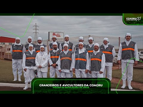 Coagru Informativo - Granjeiros e avicultores da Coagru visitam as instalações da Unitá