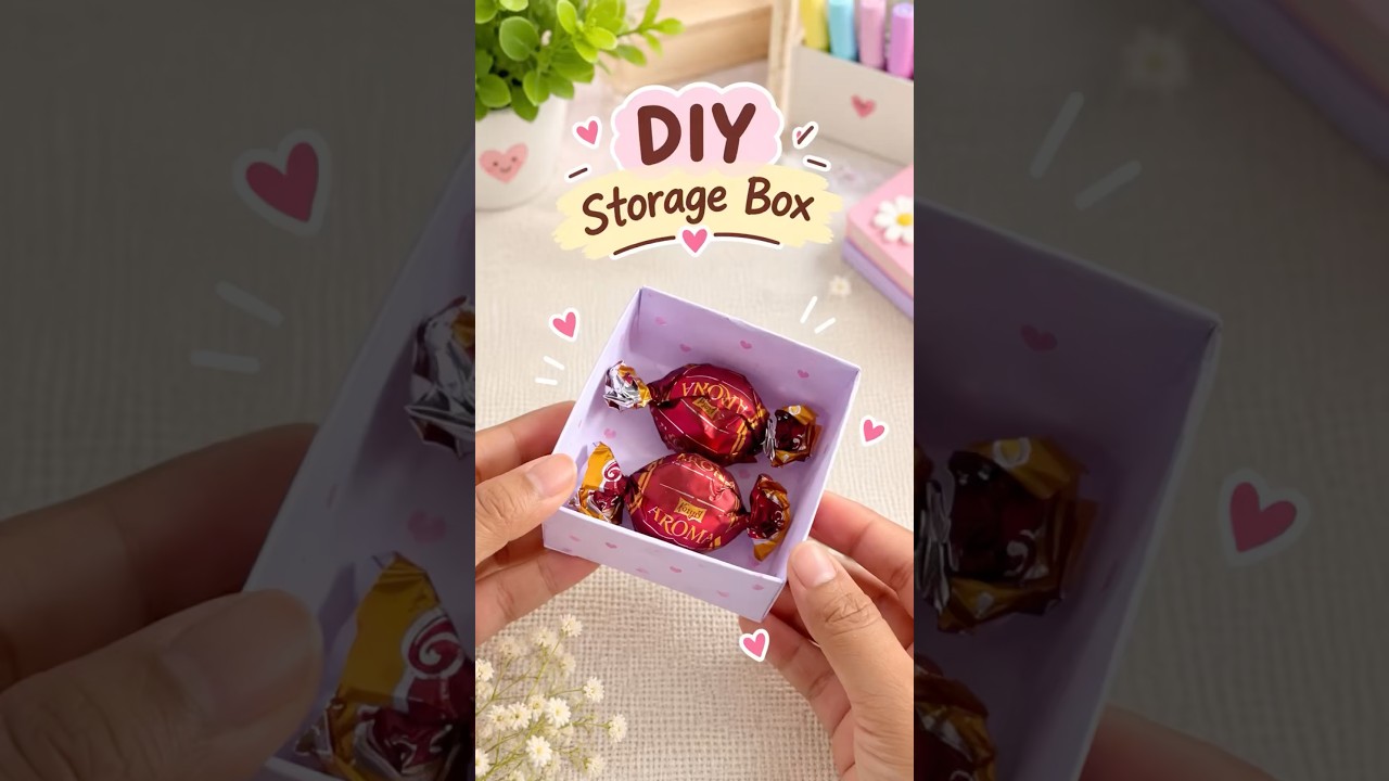 DIY Storage Box 💜✨| Cute Mini Storage Box |It’s me Hana|Easy Paper Craft#diy#shortsvideos