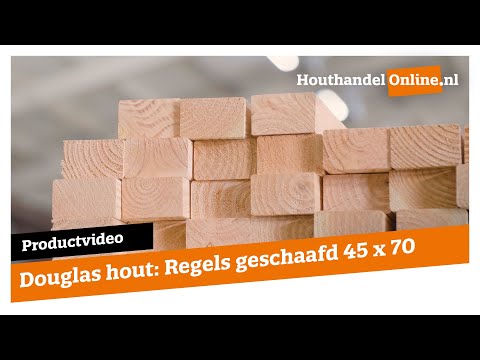 Regel Douglas hout 45x70mm geschaafd video