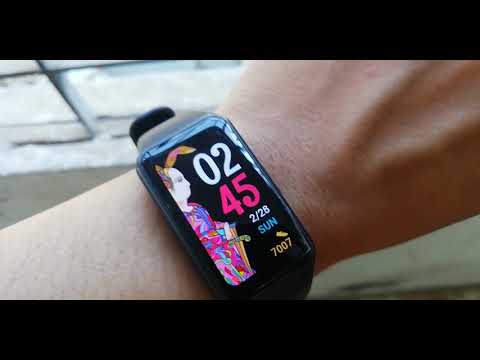 Honor band 6 display outdoor with full brightness test