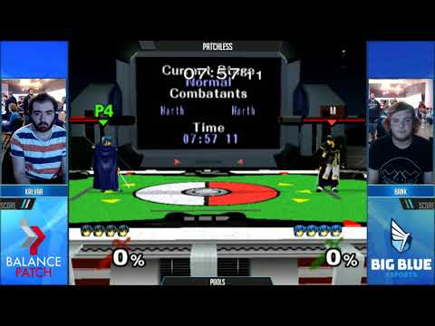 Patchless SSBM - Kalvar (Black Marth) vs. Bank (Default Marth) - Melee Pools