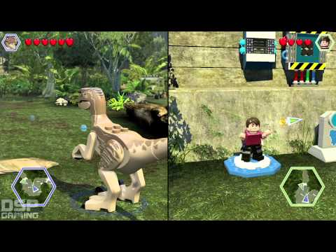 LEGO Jurassic World Co-op pt23 - Dino Free-Roam (Can't Change Back!!)