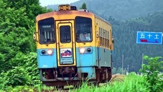 preview picture of video '【おばこ号】由利高原鉄道、鳥海山ろく線、矢島行。前郷－久保田'