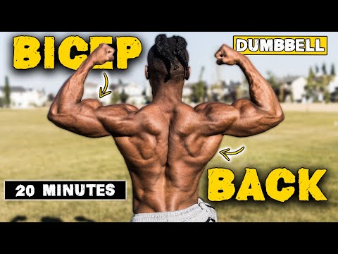 20 MINUTE DUMBBELL BACK & BICEPS WORKOUT | TONE YOUR BACK & BICEPS!