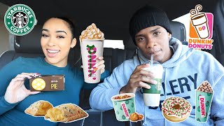 Trying NEW Holiday Items From Fast Food Restaurants! |Vlogmas Day 3